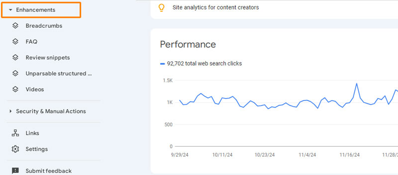  تصویر enhancements search console